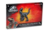 2021 Niue $5 2-oz Silver Jurassic World Velociraptor Shaped Antiqued Coin