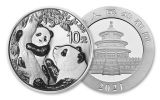2021 China 30-gm Silver Panda NGC MS70 First Day of Issue Struck at Shenzhen Mint w/Signed Label