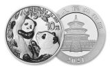2021 China 30-gm Silver Panda NGC MS70 First Releases Struck at Shanghai Mint w/Signed Label 10-Pack