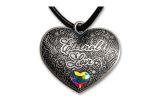 Solomon Islands $1 15-gm Silver Eternal Love Heart-Shaped Antiqued Coin