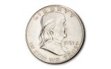 1948–1963 Franklin Silver Half Dollar 35-Coin Set AU w/Album