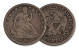1839-1891 50 CENT SEATED LIBERTY GOOD-VG