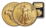 2024 $50 1 oz American Gold Eagle NGC MS70 First Releases Exclusive Gold Foil Label Black Core