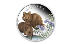 Australia 2023-P $1 1oz Silver Quokka Colored Proof