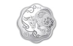 2021 China 30-gm Silver Year of the Ox Blossom-Shaped Proof 