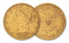 1866-1906-S $5 LIBERTY GOLD XF
