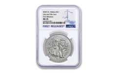 St Helena 2023 £1 1oz Silver Una and Lion NGC MS70 First Releases