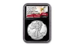 2024-W $1 1oz Silver Eagle "Congratulations Set" NGC PF70UC First Day of Issue Exclusive Eagle Label Black Core