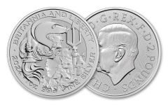 Great Britain 2024 1oz Silver Britannia & Liberty £2 Coin GEM BU