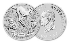 2024 Australia $1 1oz Silver 125th Anniversary Kangaroo Koala and Kookaburra  BU