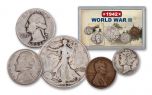 1942 1 Cent – 50 Cents World War II 5-Piece Set VG