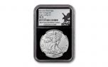 2021-W $1 1-oz Type 2 Burnished Silver Eagle NGC MS70 w/Black Core & .999 Silver Label