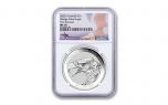 Australia 2022 $1 1-oz Silver Wedge Tail Eagle NGC MS70 First Releases Mercanti Flag Label