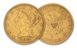 1866-1906-S $5 LIBERTY GOLD XF