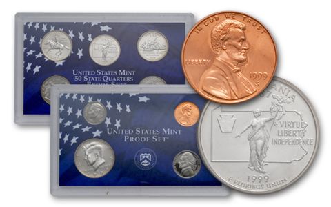 Mint Made STATE QUARTERS Proof Set in original BLUE box 2001  U.S 