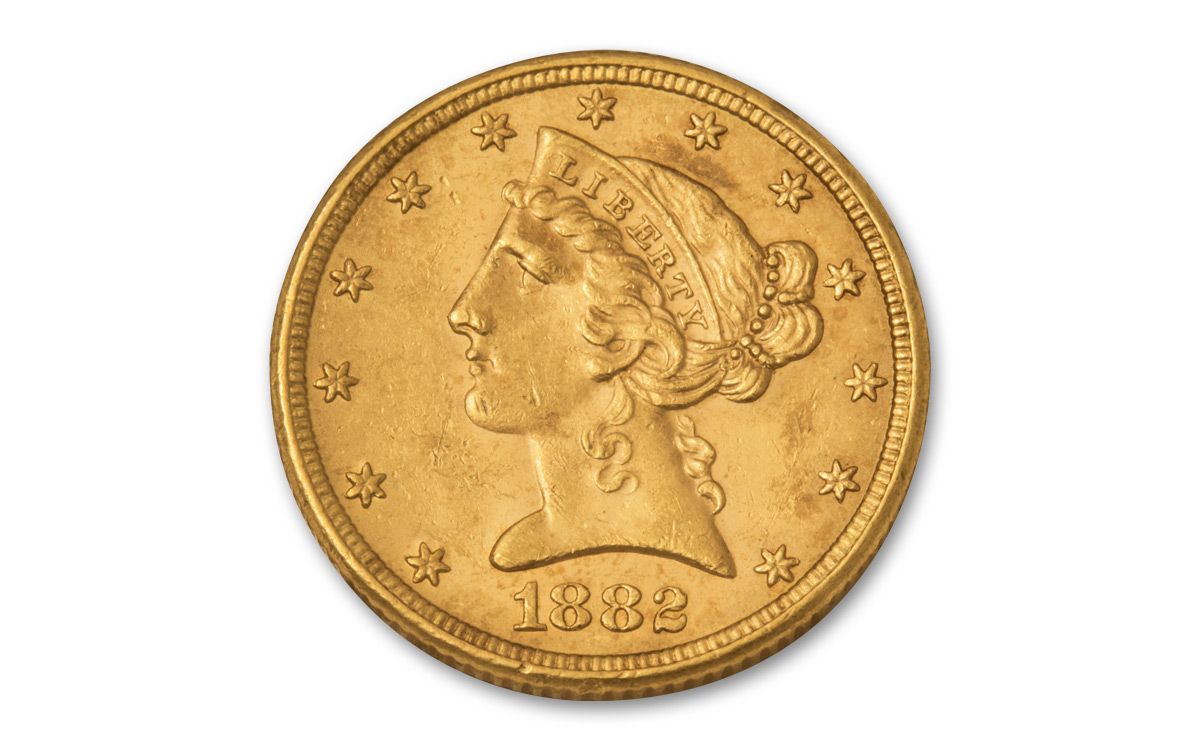 1866–1908 $5 Gold Liberty Head Type II NGC-PCGS/MS62 | GovMint.com