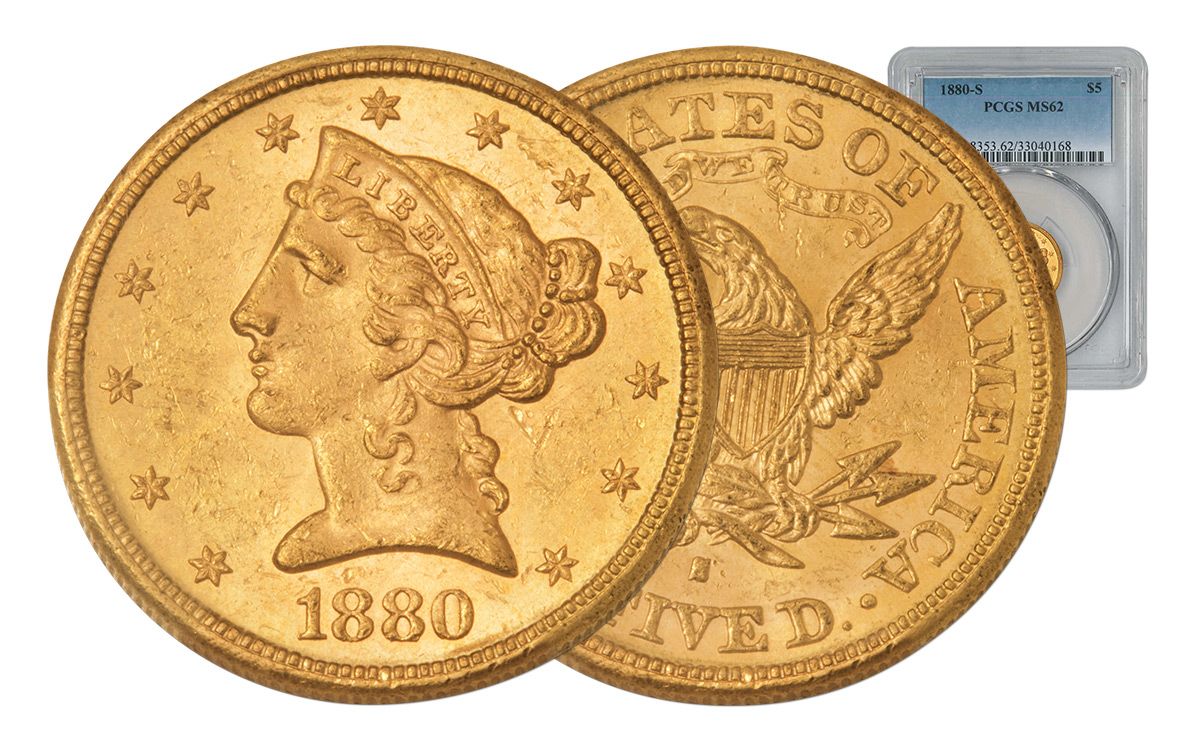 1886-1908 5 Dollar Gold Variety 2 Liberty Head NGC PCGS MS62 | GovMint.com
