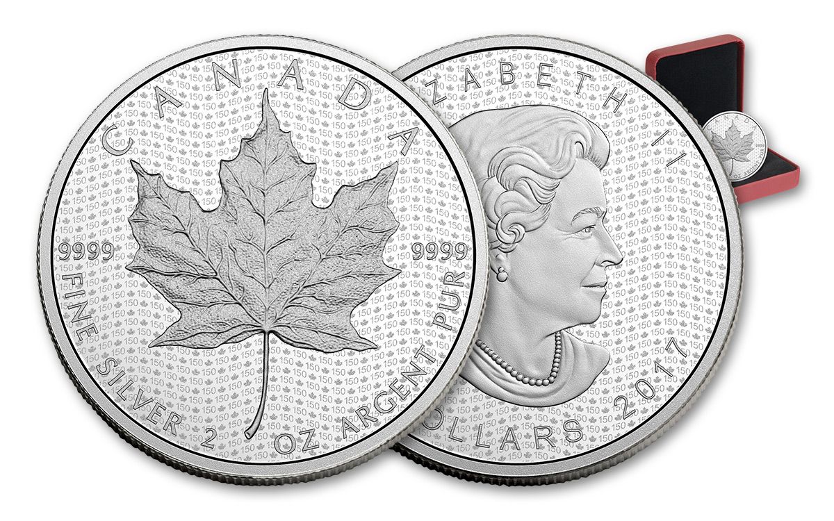 17 Canada 10 Dollar 2 Oz Silver Maple Leaf Matte Proof Govmint Com