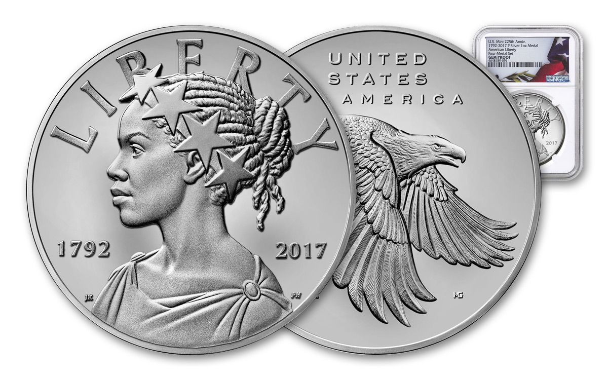 2017 American Liberty 225th Anniversary 1-oz Reverse Gem Proof Silver
