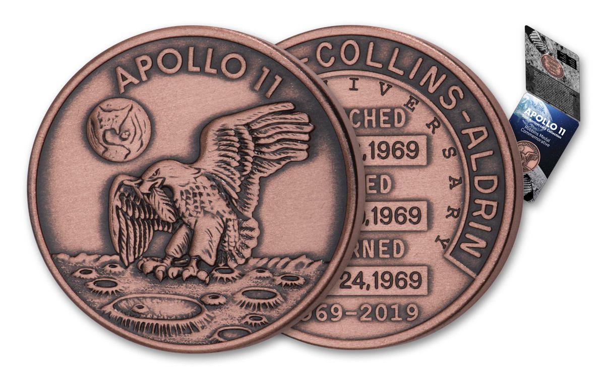 Lot of 20-1 oz Copper Round Apollo 11 50th Anniversary