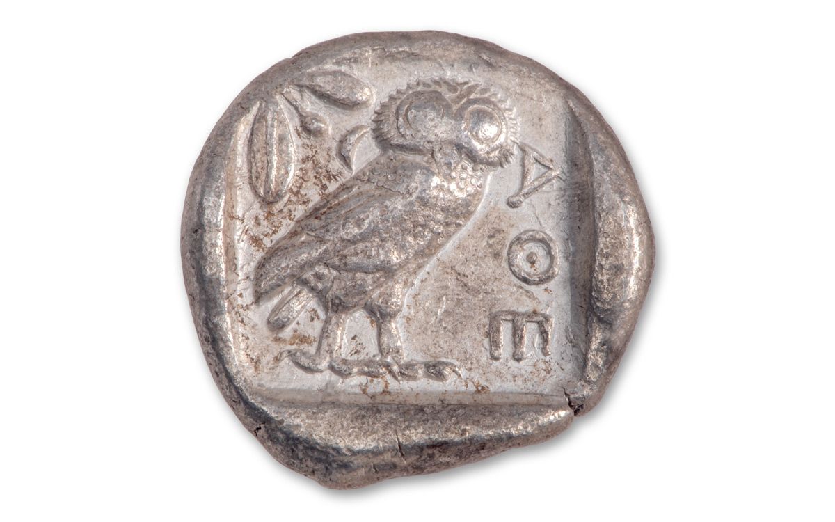 440–404 B.C. Attica Athens Silver Athena Owl Tetradrachm NGC Ch VF