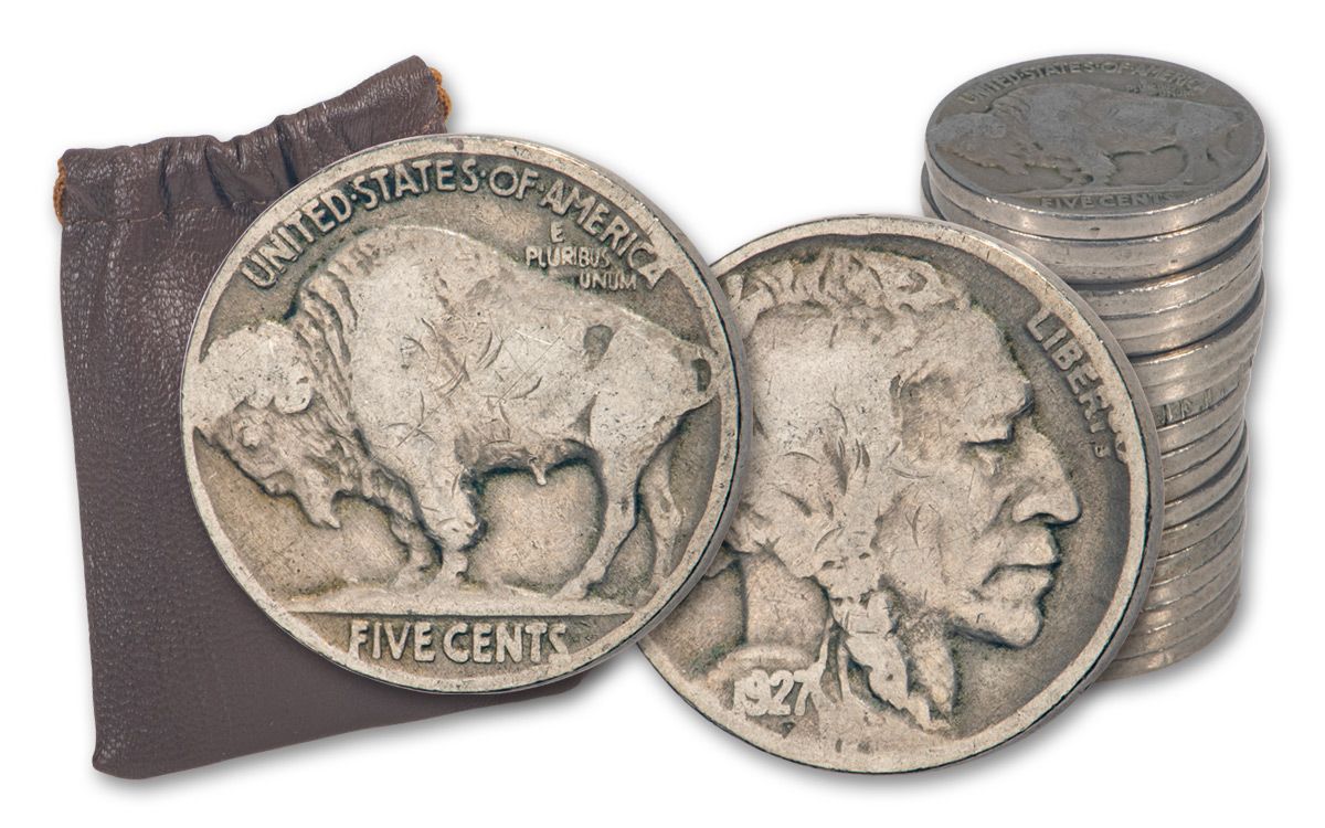 krybdyr Repaste forklædning 1920-1929 Quarter-Pound Bag of Buffalo Nickels | GovMint.com