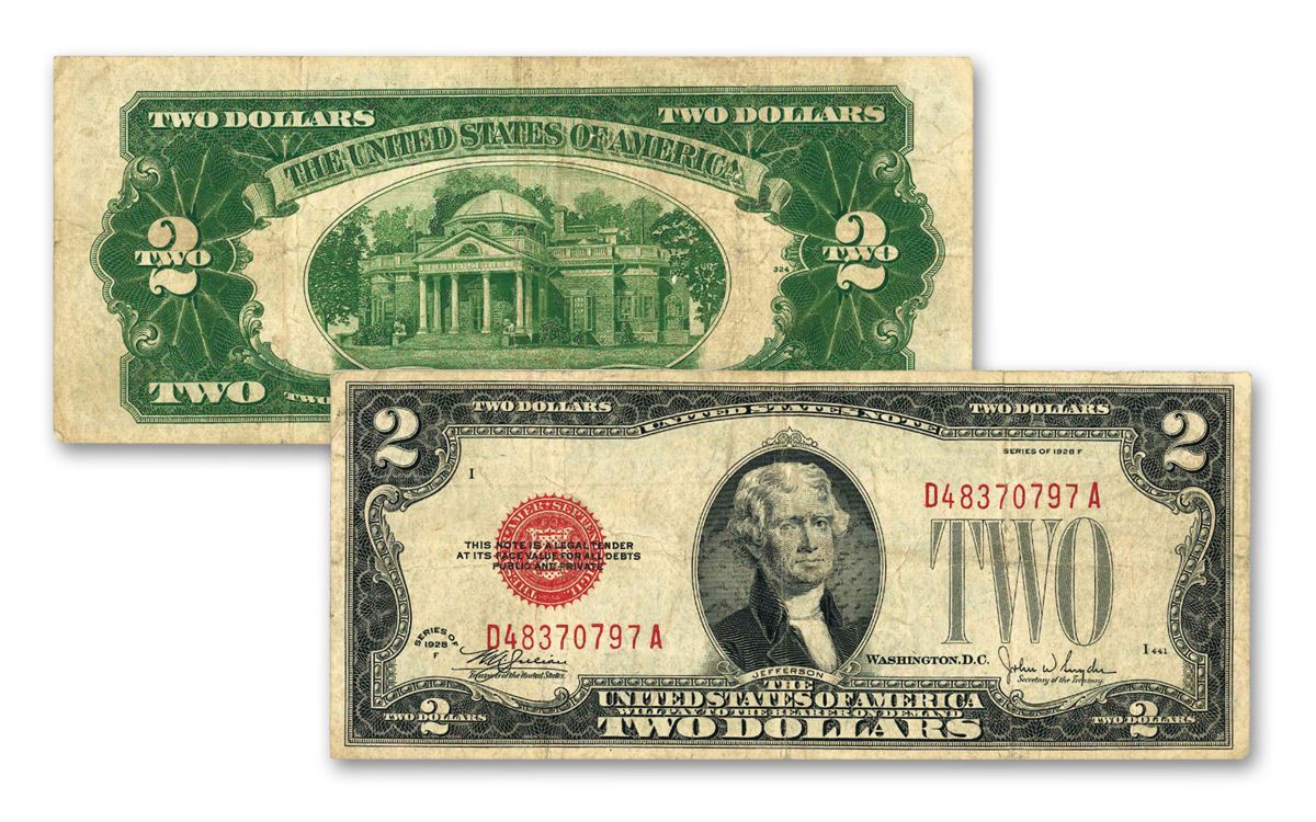 Old $2.00 Red Seal Collection 1928 & 1963 1953 United States Notes 