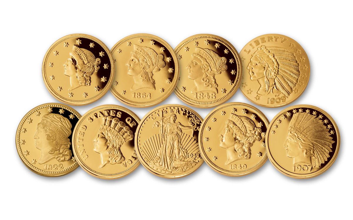 Smithsonian U.S. Classic Gold Coin Designs 9-pc Collection