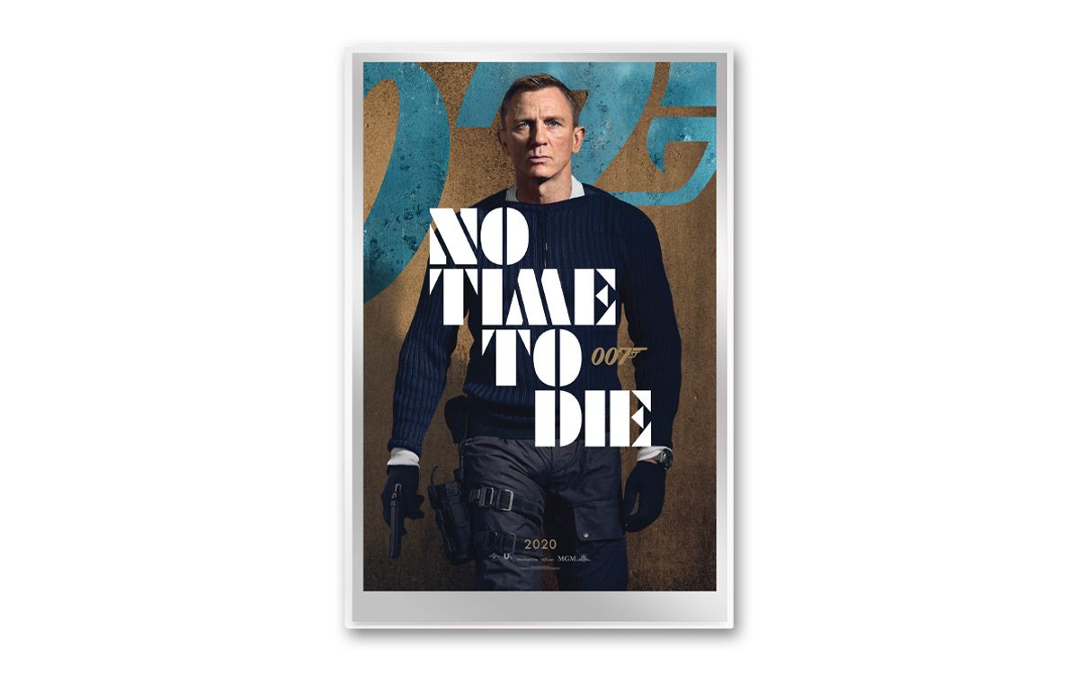 Details about   2020 5 gram Silver Foil James Bond 007 No Time To Die Movie Poster Perth Mint 