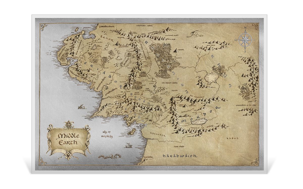 The Lord of the Rings (Middle Earth Map)