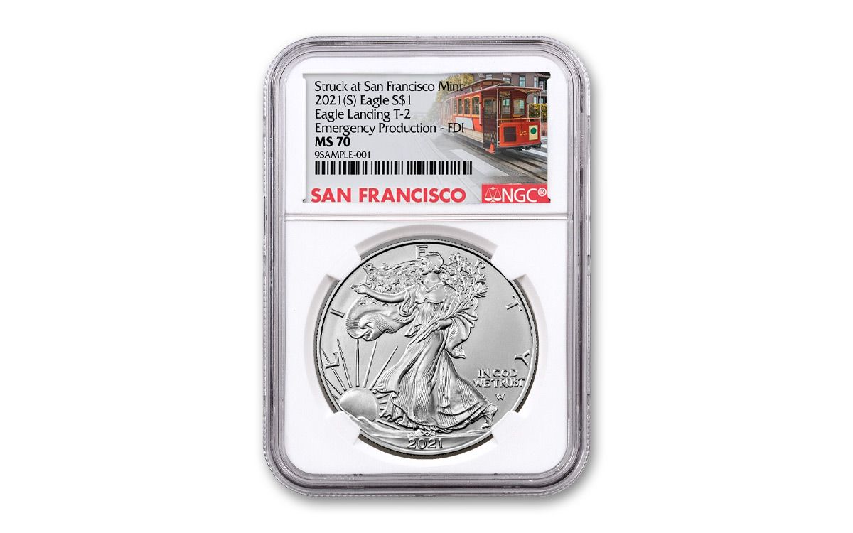USA　$1　MS70　金貨　TYPE　2021　銀貨　NGC　HOLDER　CORE　SILVER　コイン　FLAG　AMERICAN　RELEASE　2-　EAGLE　[送料無料]　アンティークコイン　EARLY
