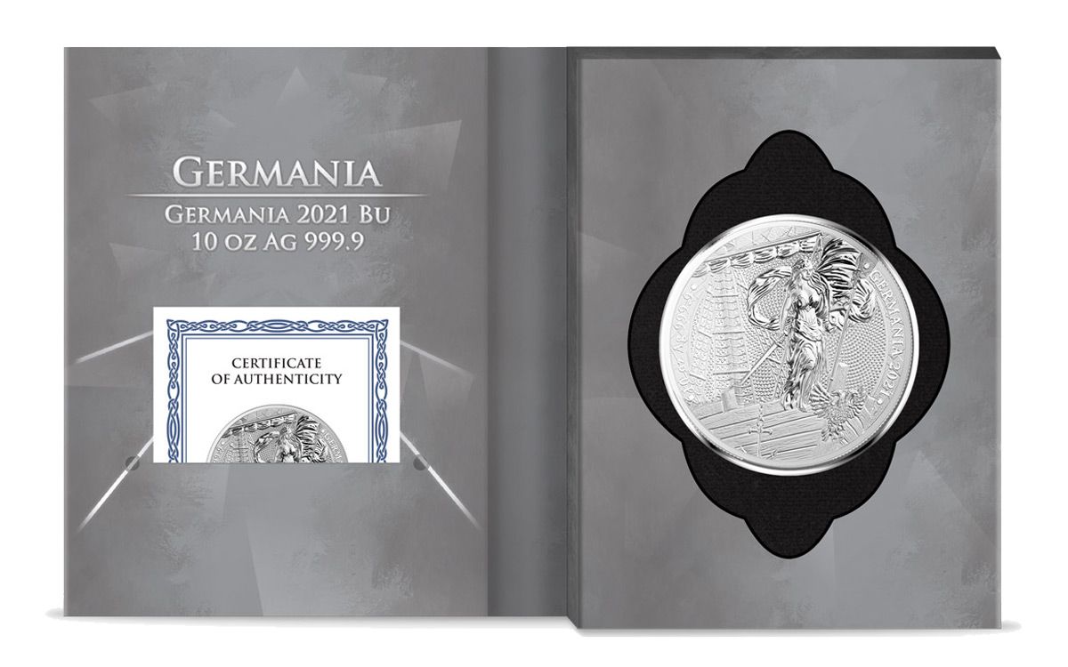 2021 Germania Mint 10-oz Silver Germania Medal Gem BU | GovMint.com