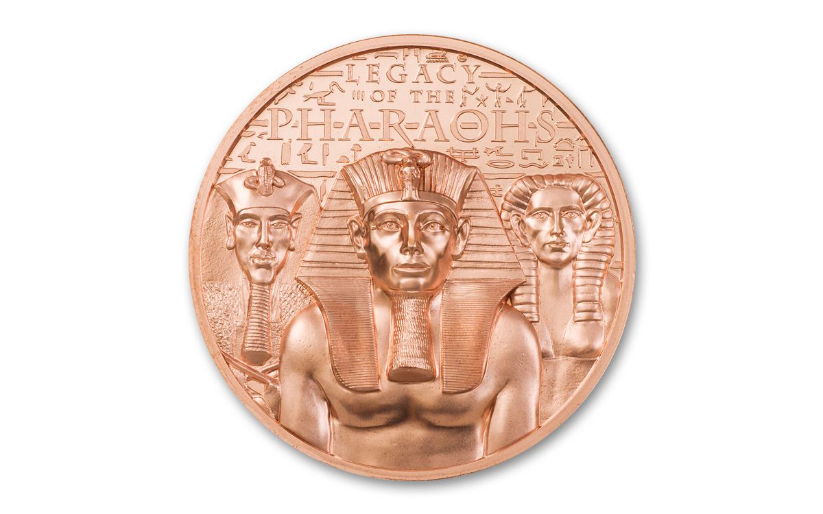 2022 Cook Islands $1 50-gm Copper Legacy of the Pharaohs UHR Coin