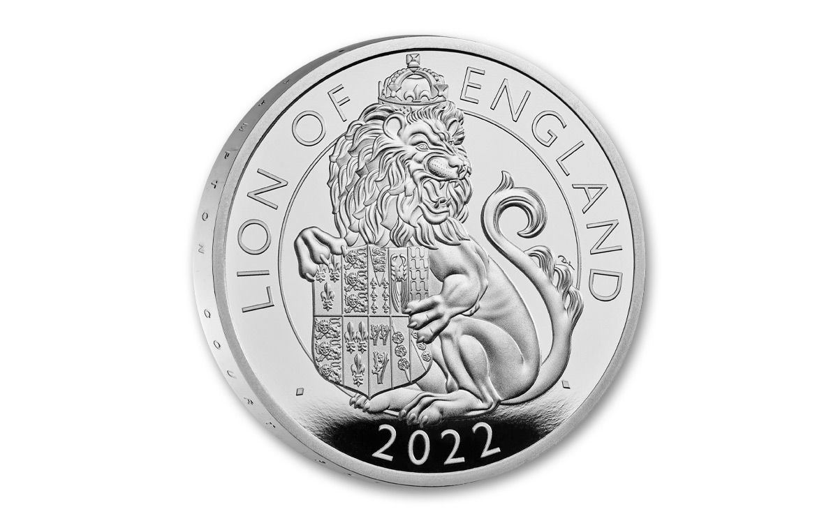 2022 Great Britain £2 1-oz Silver Tudor Beasts Lion of England Proof