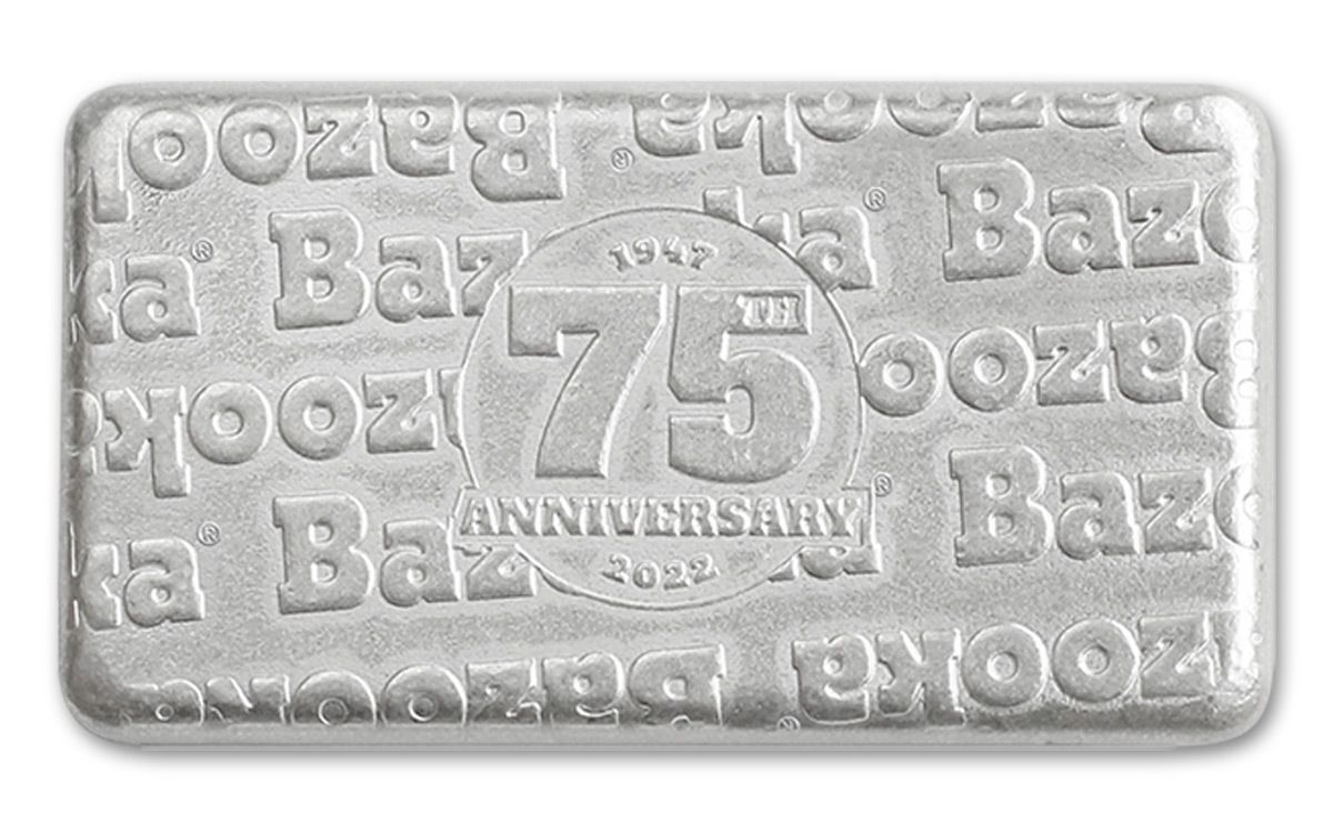 2022 PAMP 40-gm Silver BAZOOKA Joe 75th Anniversary Bar & Comic