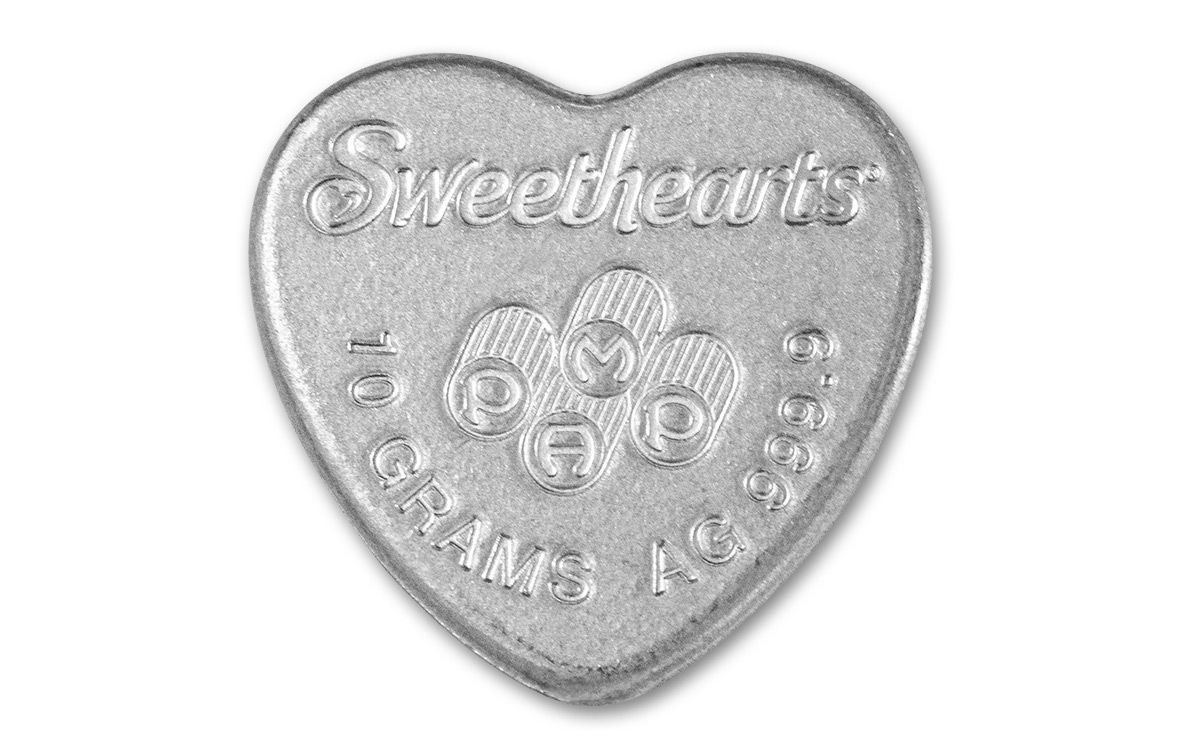 2023 SWEETHEARTS CANDY 30 GRAM SILVER PAMP 3-HEART SET