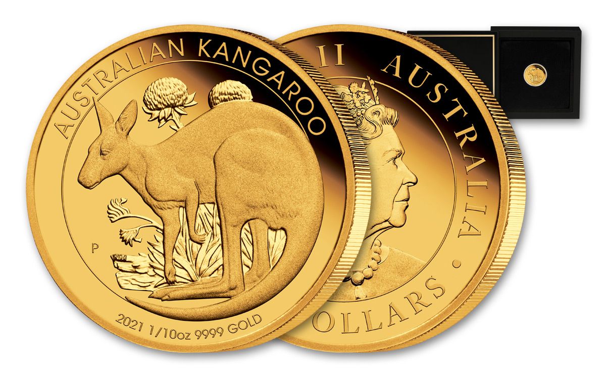 2021 Australia 1/10-oz Gold Kangaroo Proof
