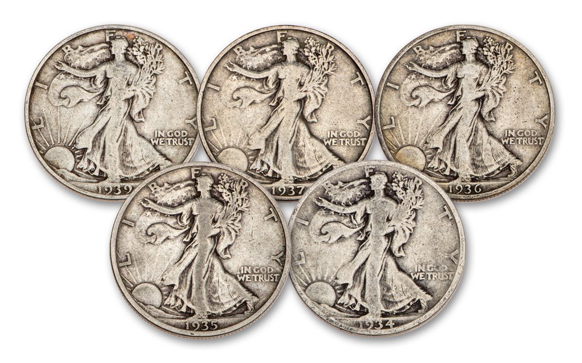 Great Condition 1934-1935 1936 Set of Canada 5 Cent Nickels 