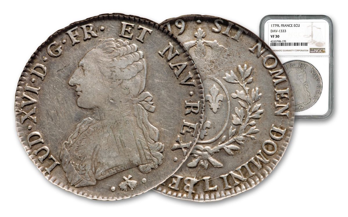 1779–1790 France Ecu Silver VF | GovMint.com