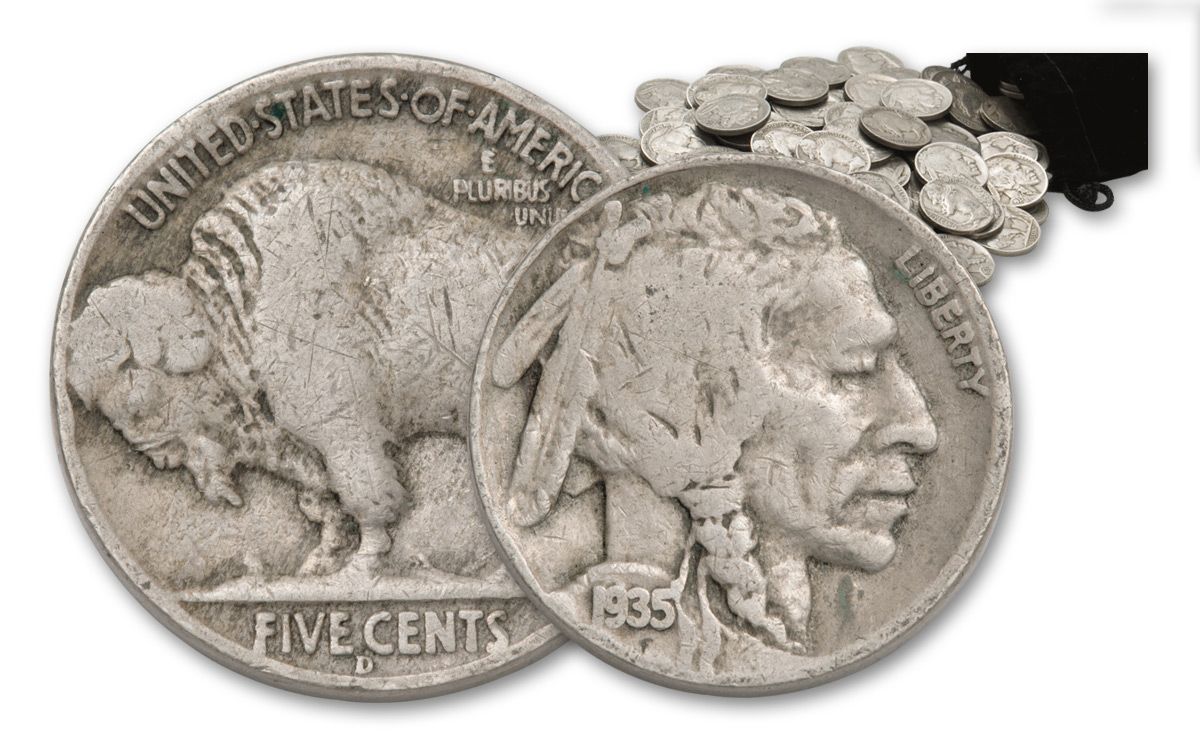 Full Date Buffalo Nickels - 40 Pc Roll