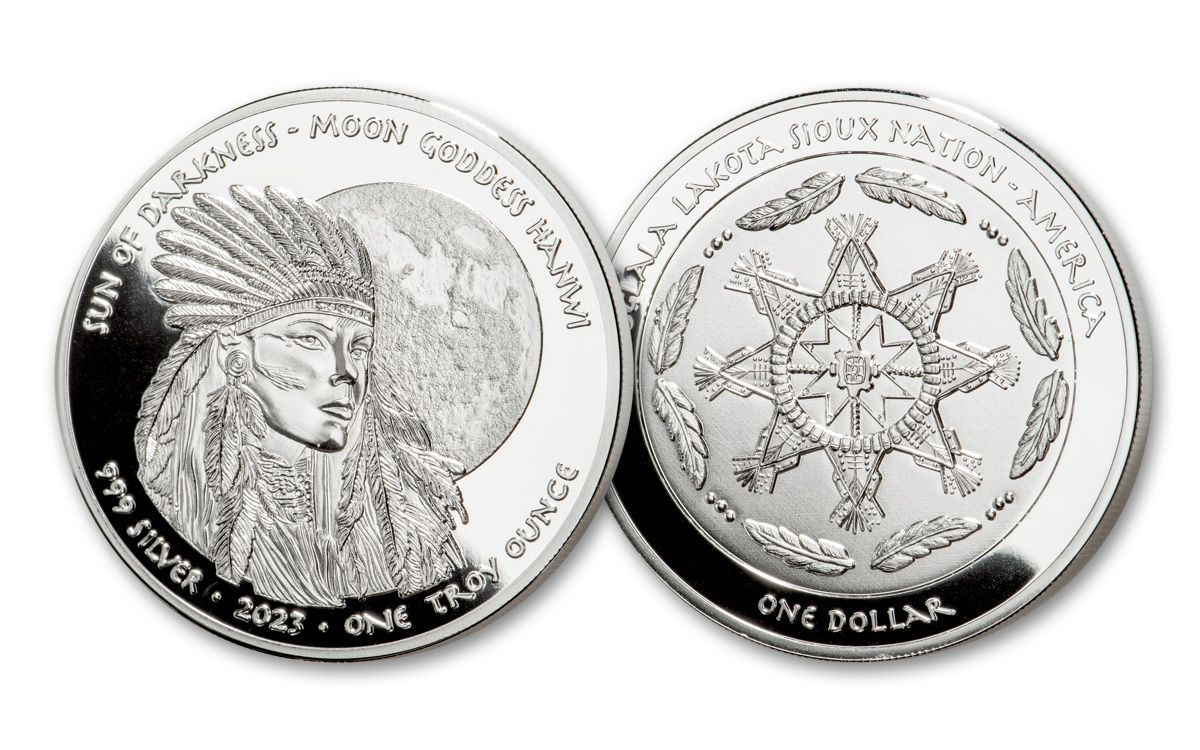 2023 Oglala Sioux $1 1-oz Silver Native Moon Goddess Proof