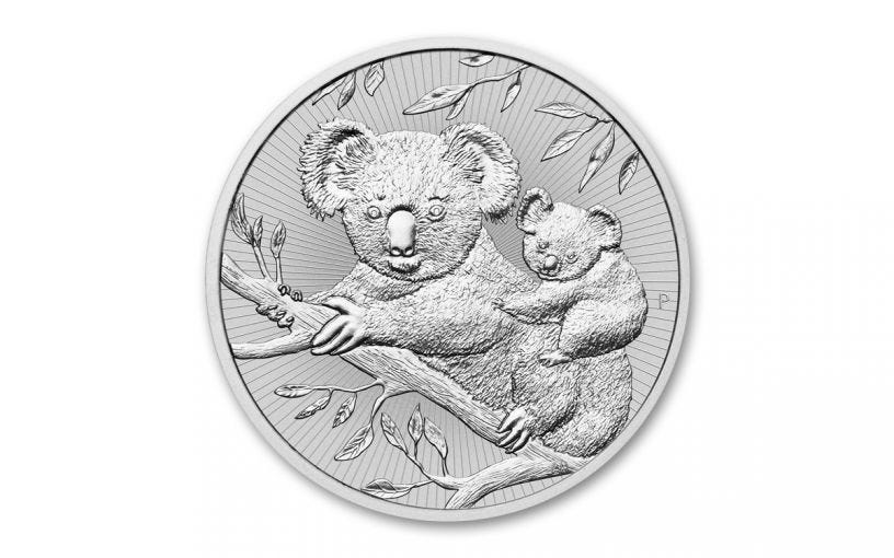 The obverse design of the 2017 silver koala coin