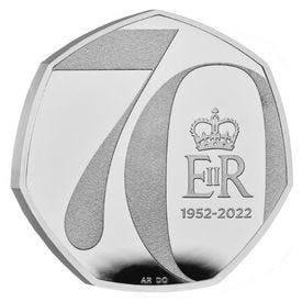 2022 Queen's Platinum Jubilee 50 Pence Coin
