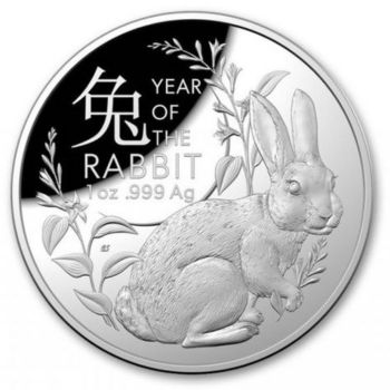 Royal Australian Mint 2023 $5 1-oz Silver Lunar Year of the Rabbit Domed Proof