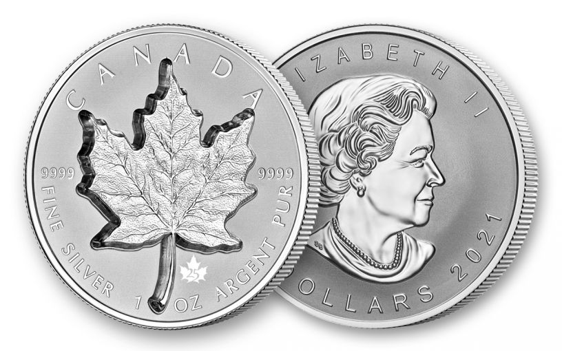 Canada $20 1-oz Silver Maple Leaf Super Incuse Reverse and Obverse