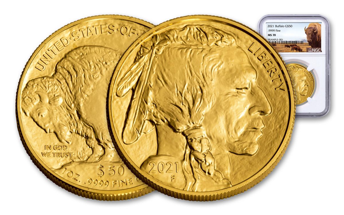 Gold Buffalo $50 Coin Obverse and Reverse Design