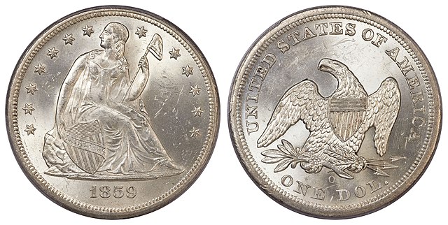 Seated Liberty Silver Dollar Coin