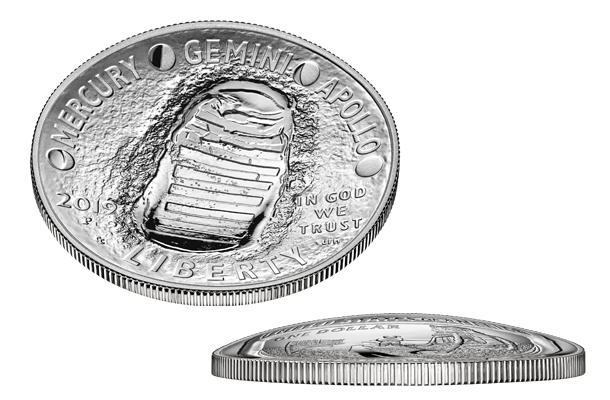 Curved coin design