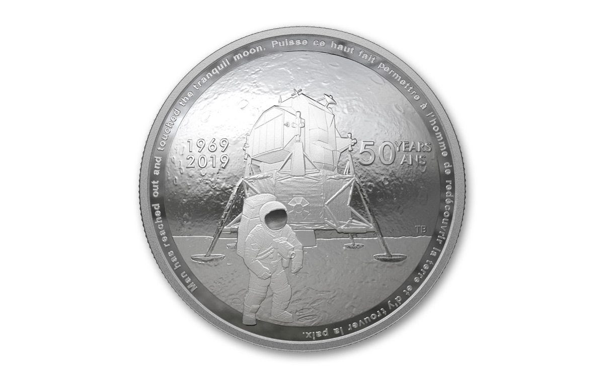 Canada Apollo anniversary silver domed coin