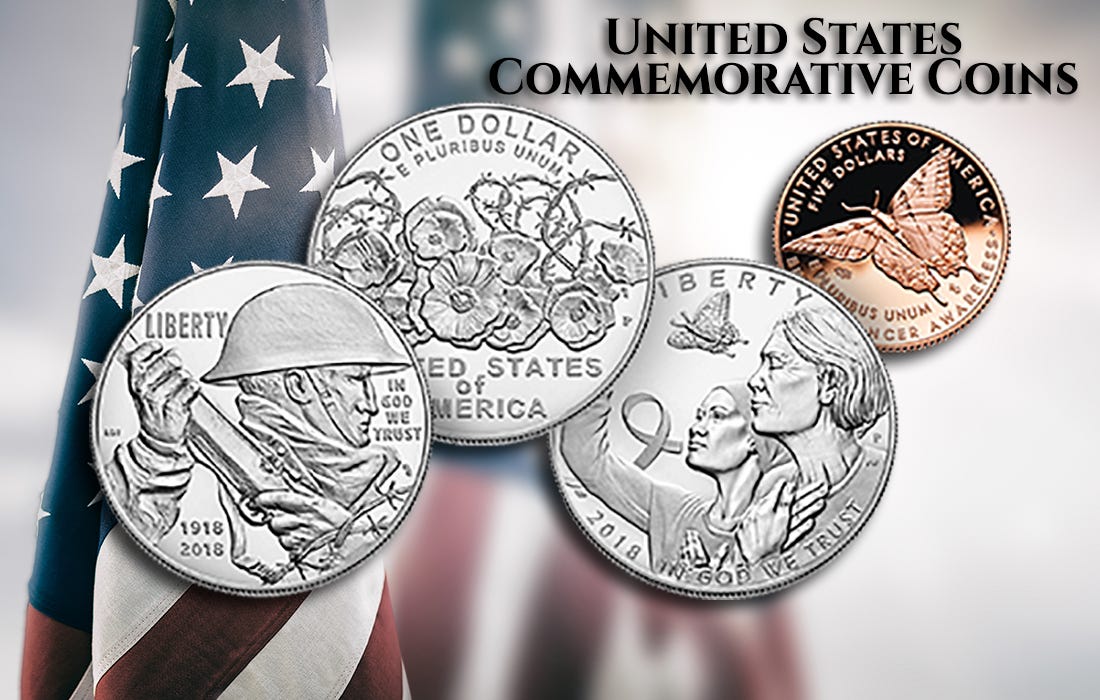 A Variety of United States Commemorative Coins